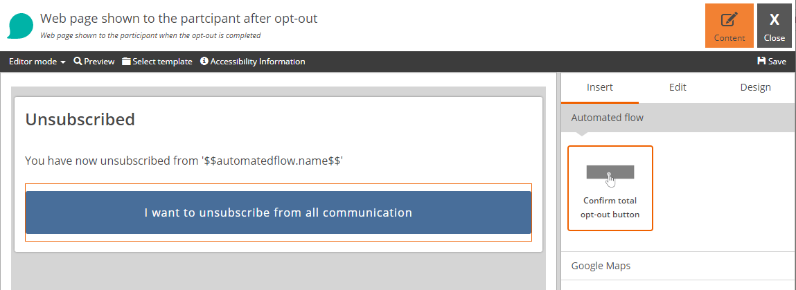 the total opt-out button